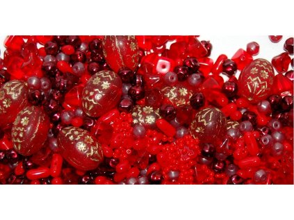 mixyy of glass beads