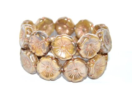 Hawaii flowers 20mm-wood imitation-shine