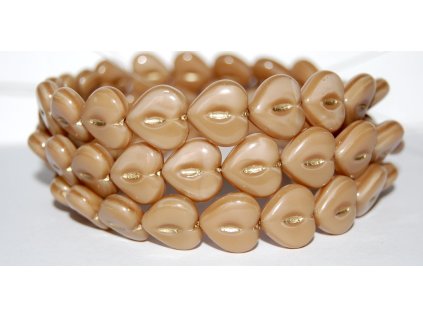 Srdce - 14x14 mm - Mačkané perle