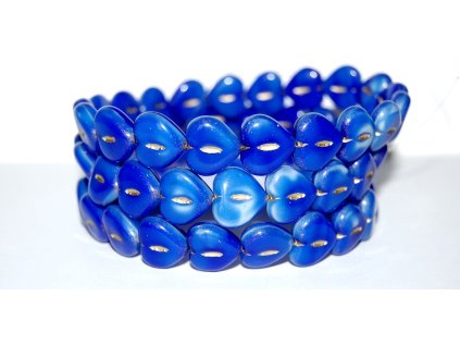 Srdce - 14x14 mm - Mačkané perle