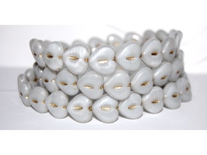 Srdce - 14x14 mm - Mačkané perle