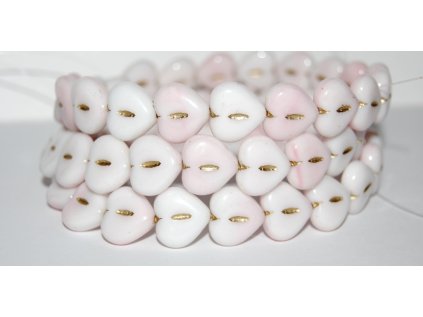 Srdce - 14x14 mm - Mačkané perle