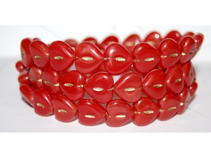 Srdce - 14x14 mm - Mačkané perle