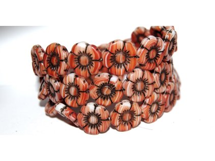 Flowers-5- 18mm - Pressed beads