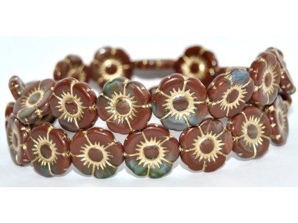 Flowers-5- 18mm - Pressed beads