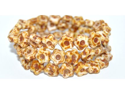 Flowers 11mm - pressed beads