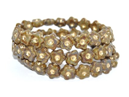 Flowers 11mm - pressed beads