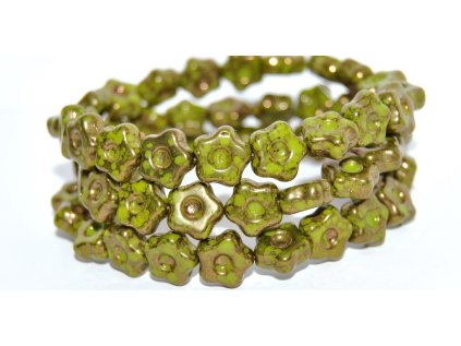 Flowers 11mm - pressed beads