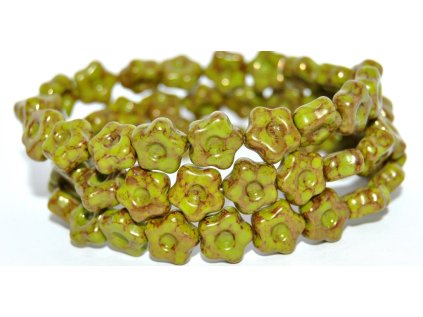 Flowers 11mm - pressed beads