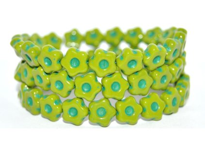 Flowers 11mm - pressed beads