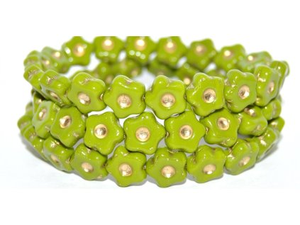 Flowers 11mm - pressed beads