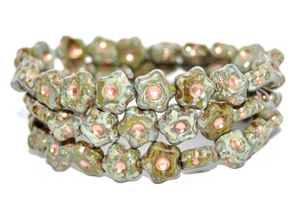 Flowers 11mm - pressed beads