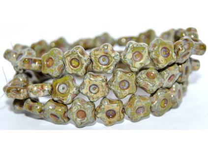 Flowers 11mm - pressed beads
