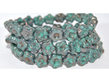 Flowers 11mm - pressed beads