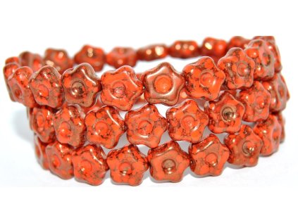 Flowers 11mm - pressed beads