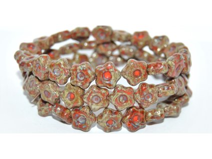 Flowers 11mm - pressed beads