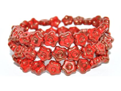 Flowers 11mm - pressed beads