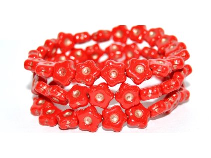 Flowers 11mm - pressed beads