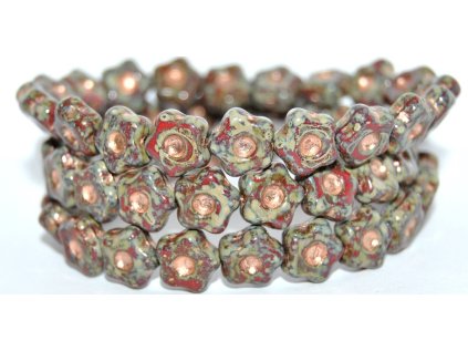 Flowers 11mm - pressed beads