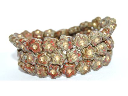 Flowers 11mm - pressed beads