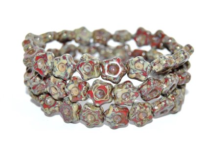 Flowers 11mm - pressed beads