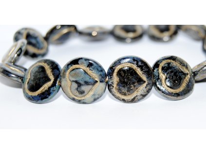 Pressed Beads - Hearts 17mm