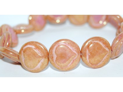 Pressed Beads - Hearts 21mm
