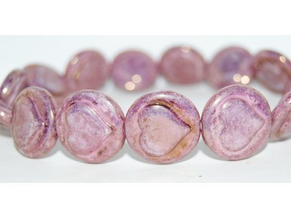 Pressed Beads - Hearts 21mm