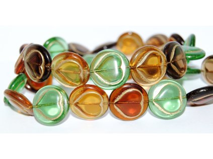 Pressed Beads - Hearts 21mm