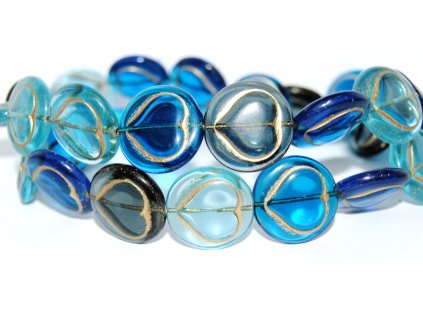 Pressed Beads - Hearts 21mm