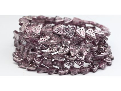 Flower on triangle 10mm - Pressed Beads