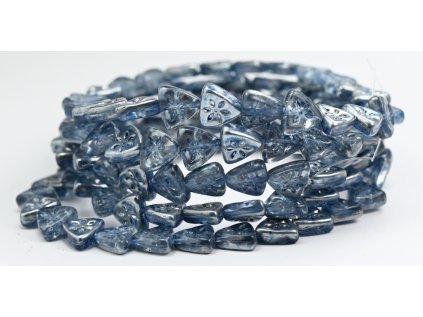 Flower on triangle 10mm - Pressed Beads