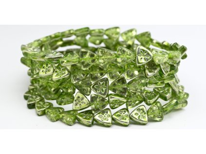 Flower on triangle 10mm - Pressed Beads