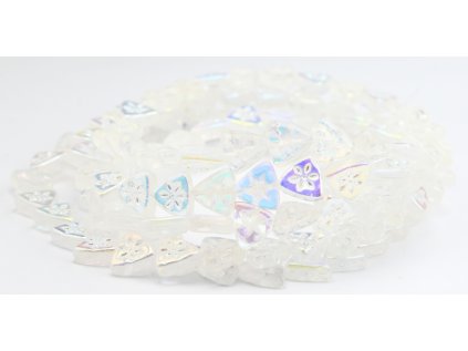 Flower on triangle 10mm - Pressed Beads