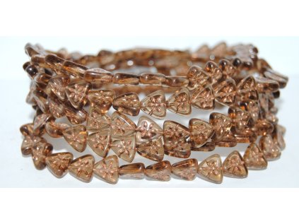 Flower on triangle 10mm - Pressed Beads