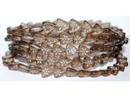 Flower on triangle 10mm - Pressed Beads