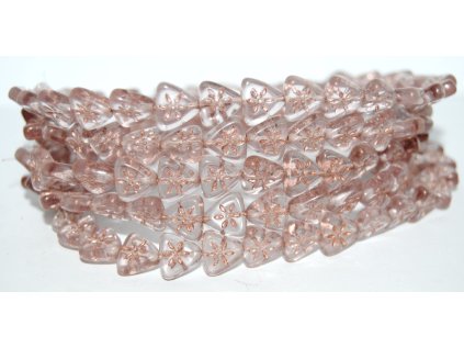 Flower on triangle 10mm - Pressed Beads