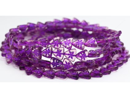 Flower on triangle 10mm - Pressed Beads