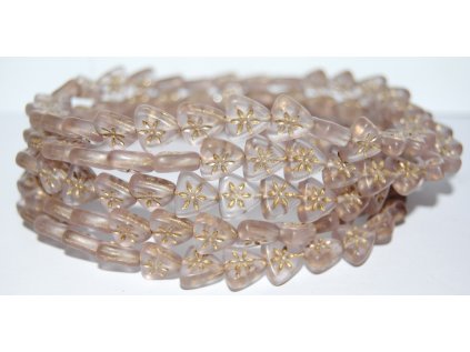 Flower on triangle 10mm - Pressed Beads