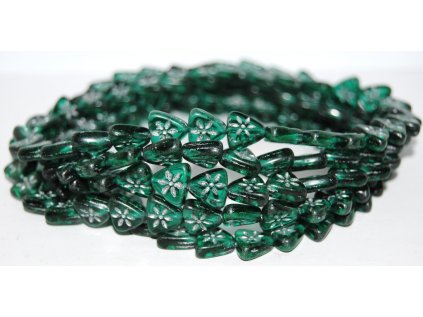 Flower on triangle 10mm - Pressed Beads