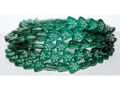 Flower on triangle 10mm - Pressed Beads