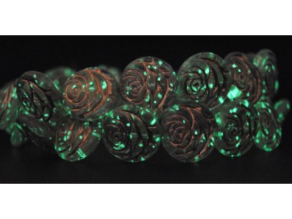 Roses 17mmCrystal which glows in the dark. It contains phosphorus.