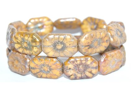 Flower in the rectangle 19x13WOOD IMITATION