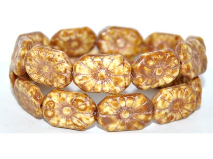 Flower in the rectangle 19x13WOOD IMITATION