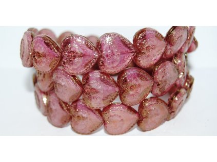 Hearts - 18x17mm - Pressed beads