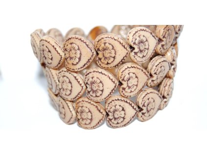 Hearts - 18x17mm - Pressed beads