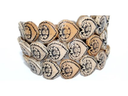 Hearts - 18x17mm - Pressed beads