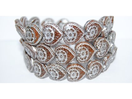 Hearts - 18x17mm - Pressed beads