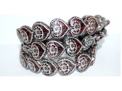 Hearts - 18x17mm - Pressed beads