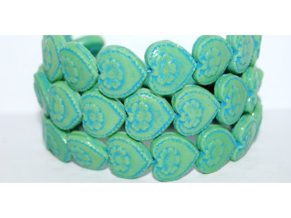 Hearts - 18x17mm - Pressed beads